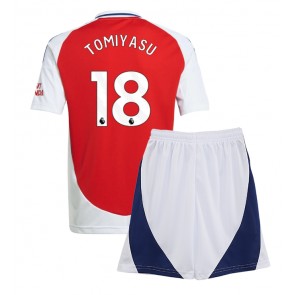 Billiga Arsenal Takehiro Tomiyasu #18 Hemmatröja Barn 2024-25 Kortärmad (+ Korta byxor)